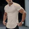 Spring and Summer New V-Neck Men's Casual T-Shirt Slim Fit Versatile Men's Short Sleeve Top
