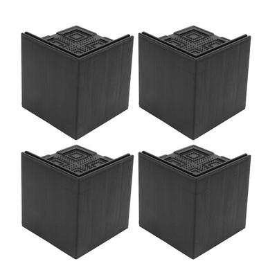 4 Pièces Rehausseurs de Meubles Extenseurs de Pieds de Lit Supports de Levage pour Canapé Chaise en Plastique Premium avec Tampon EVA Antidérapant Supportent jusqu'à 2200LBS pour Machine à Laver