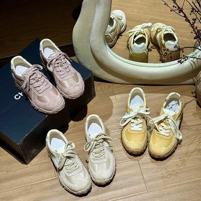 Schaffellversion der neuen kleinen Innenhöhenerhöhung Damen vielseitige Schnür-Freizeit-Sportschuhe Plattform Dad Shoes