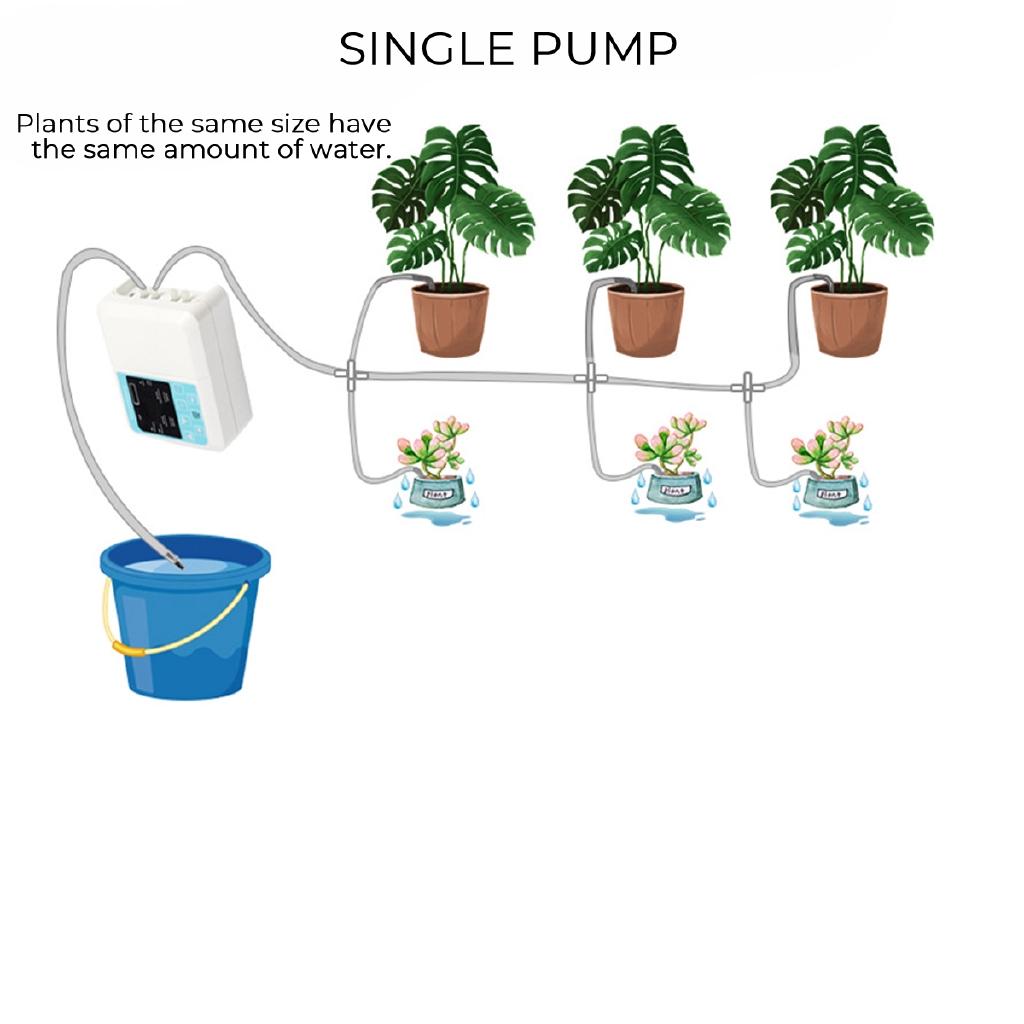 

Двойной насос Интеллектуальное садовое автоматическое устройство для полива Зарядка солнечной энергии Система капельного орошения для горшечных растений Таймер single pump