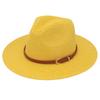 Spring And Summer New Color Panama Small Belt Buckle Top Hat British Style Casual Folding Jazz Hat Panama Hat