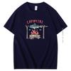 Summer Outdoors Street Fashion Camping Campfire Graphic Cotton Tshirt Harajuku Streetwear Tees Tops Short Sleeve Tshirts