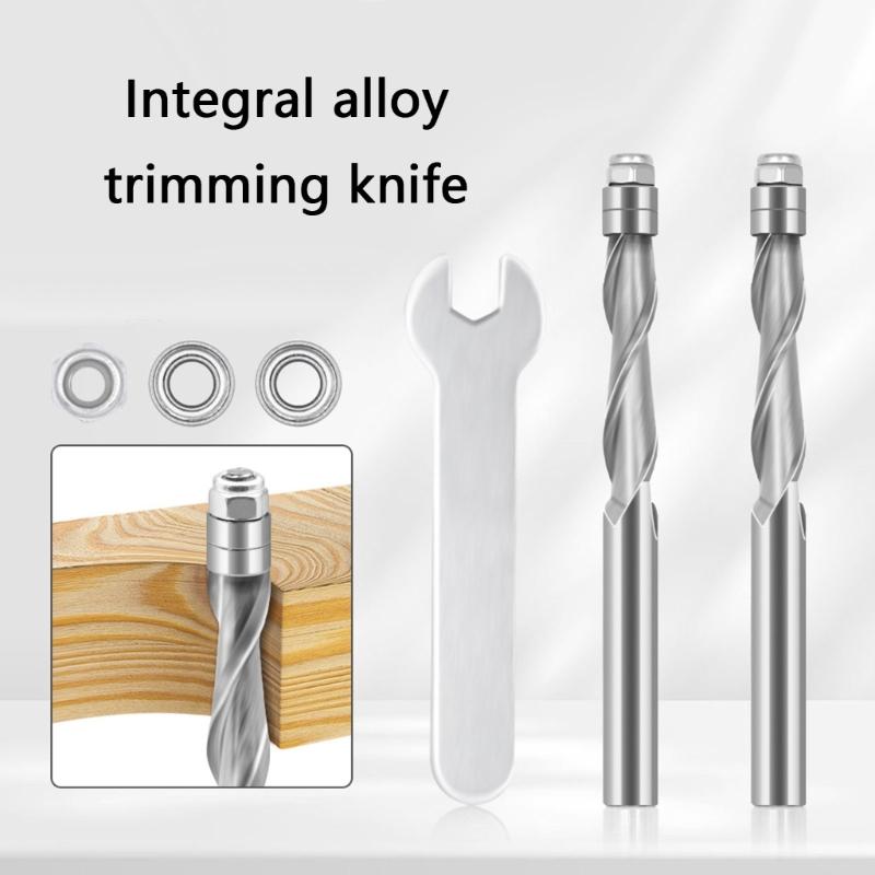 Professional Double Bearing Router Bit Set For Precise Trimming On Wood Particleboard MultiMaterial Applications
