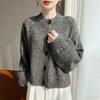 Korean Lazy Style Soft Waxy Thick Coat Wool New Knitted Wool Loose And Versatile Large Button Cardigan