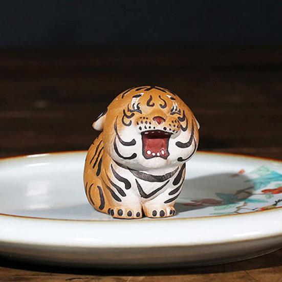 Langlebige Teedekoration in Tigerform, klein, besonders