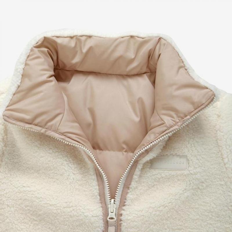 New Balance Women S reverSible Fleece Double Side Padding Beige