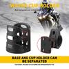 Motorcycle Handlebar Cup Holder Mount Beverage Water Drink Bottle For ATV Bike