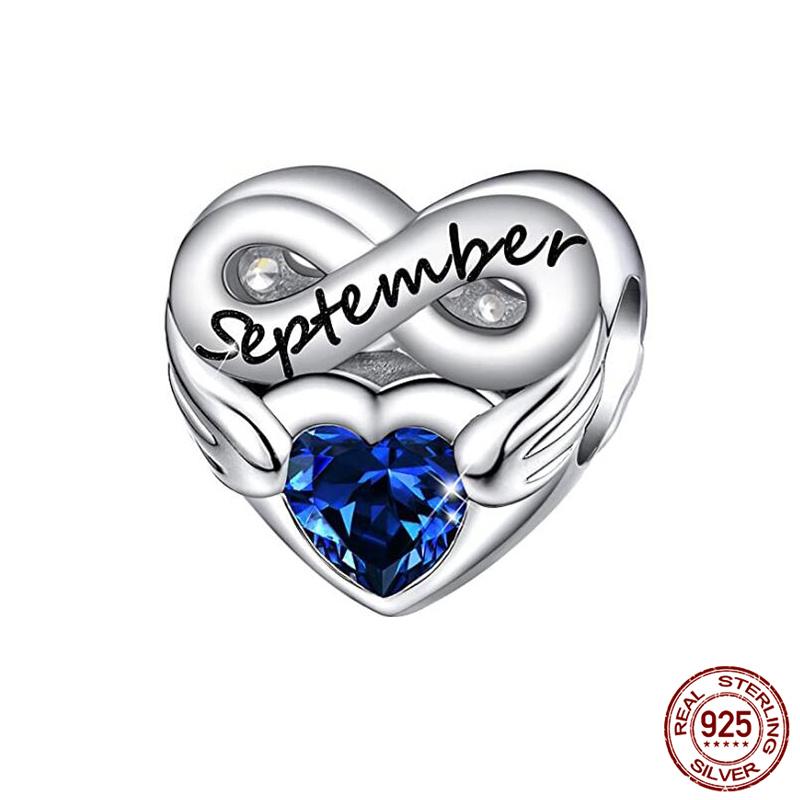 Charm Bead Charms Copper Fits Authentic 3mm Womens Bracelets Month Birthstone Charm Bead Charms Set Pendant Do It Yourself Fine Jewellery Gift