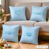 Simplicity Pattern Love Cushion Cover Silky Short Plush Invisible Zipper Dustproof Sofa Pillow Case For Home Decor