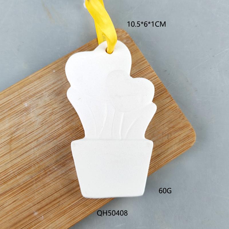 Christmas ceramic pendant, five-pointed star, house, plain cross, oval, cup, white apple, etc