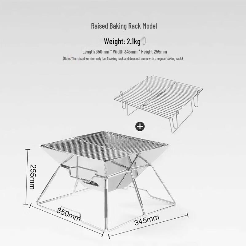 Outdoor Foldable Stainless Steel Charcoal Grill