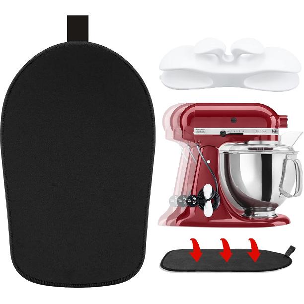 Sliding Mat for Kitchenaid Mixer, Mixer Mover Slider Mat Pad for Kitchenaid 5-8 Qt Bowl-Lift Stand Mixer, Appliance Mat for Pro600 Stand Mixer with 1