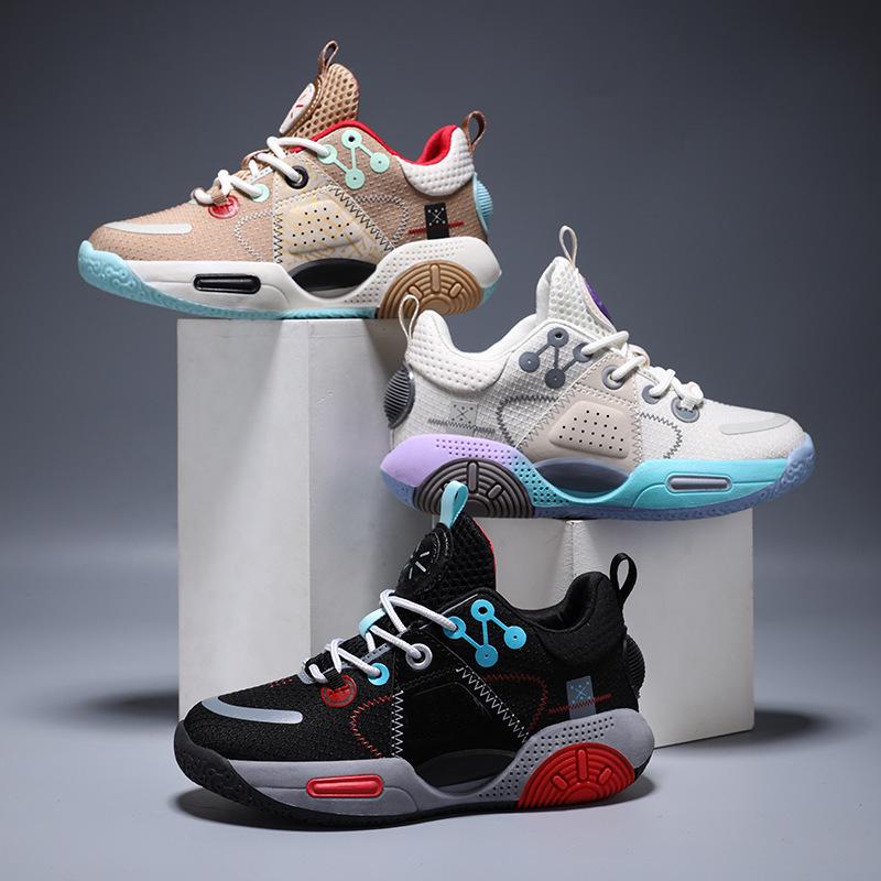 Atmungsaktive Stoßdämpfende Basketballschuhe für Jungen - Strapazierfähig für das Spielen im Freien