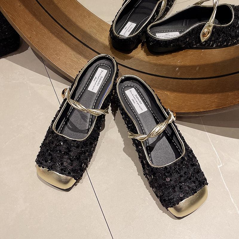 Baotou Half Slippers Women's 2025 Summer New Outer Wear One-pedal Lazy Shoes French High-end Small Fragrant Sandals