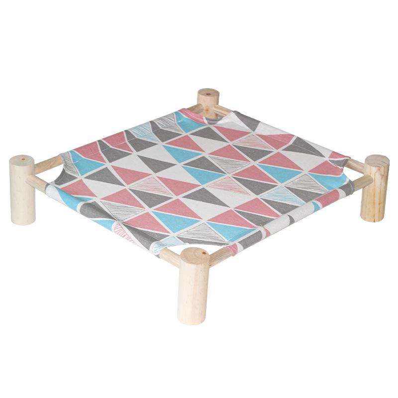 

Кровать для кошек, домик для улицы, универсальная кровать для домашних животных, съемная, дышащая, гамаки для домашних животных, кровать для кошек, маленьких собак, прочная деревянная рама, брезентовые кровати S 42cm