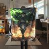 1PC Attack on Titan Print Flannel Blanket, High quality All Seasons, Home Decor, Warmth and Comfort, Perfect for Christmas Gifts