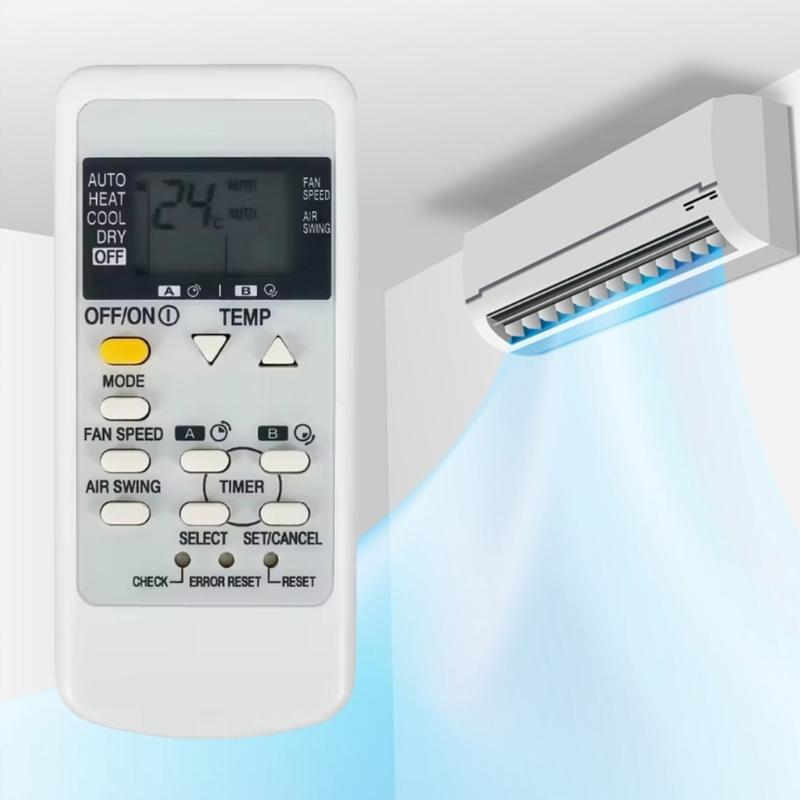 Air Conditioner Remote Control Replacement for A75C3078 A75C3205 Plastic Construction Easy Installation