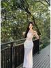 Feminine One-Shoulder Mesh Strapless Summer Dress