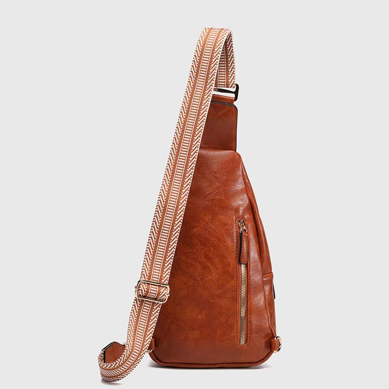 Vintage Patchwork Women's Crossbody Bag Lightweight Commuter Bag Business Leisure Office Chest Bag