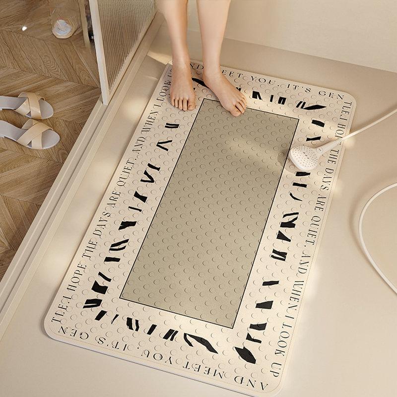 Nordic Simple Wind Anti-slip Suction Cup Floor Mat for Children  Elderly and Pregnant Women Bathroom Bath Anti-fall Suction Cup Mat