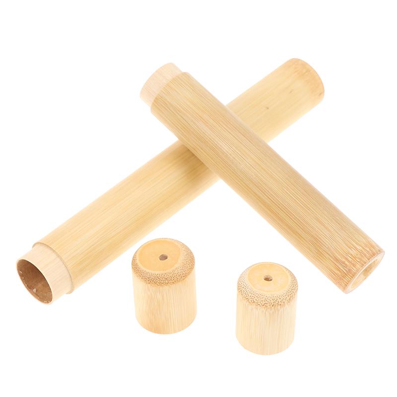 Toothbrush Wooden Case Tooth Brush Soft-Bristle Bamboo Fibre Holder Handle Tube