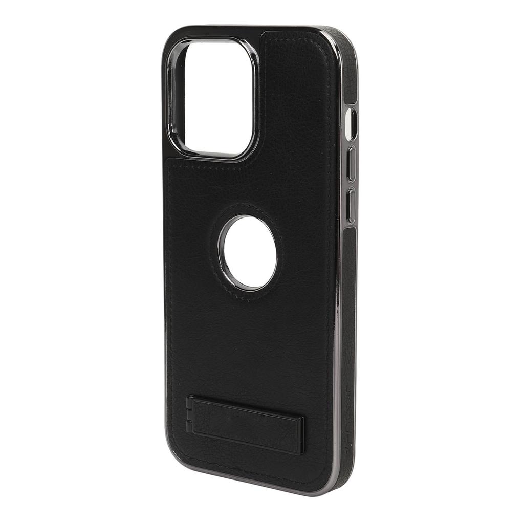 Case for IPhone PU Leather Full Protection Shockproof Slim Cell Phone Cover for Men Daily Use Black for IPhone 14 Pro