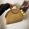 Korean Style Women's Handbag: 2026 Summer Woven Cotton Rope Tote