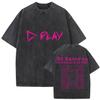 Vintage Washed Ed Sheeran Play Tour 2026 Pop Music TShirt Men Women Harajuku Fashion Fans Oversized T Shirt Hip Hop Streetwear