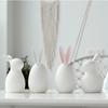 Hand Painting Embryo Ceramics Rabbit Figurines Hare Easter Bunny Egg  Room Decoration