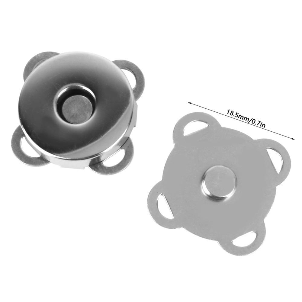 10pcs Bronze Tone&Silver Magnetic Snap Fasteners 18mm Sew On Magnets Magnet Buckle DIY Clothing