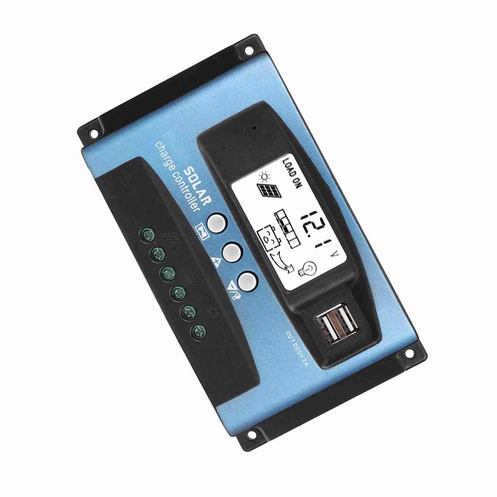 MPPT 60A Solarladeregler Dual-USB LCD-Display 12V 24V