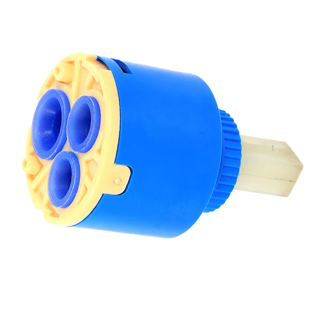 35 40mm Ceramic Cartridge Water Mixer Tap Inner Control Faucet Valve PP Plastic Blue Practical