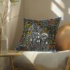 Famous Genius Graffiti Art Mr Doodle Pillow Case Double-Sided Plush Sofa Cushion Covers Organic Breathable Invisible Zipper