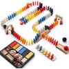 Jeu de Domino Rally coloré en bois 115 pièces - Dorjee - D3.400 - A partir de 4 ans