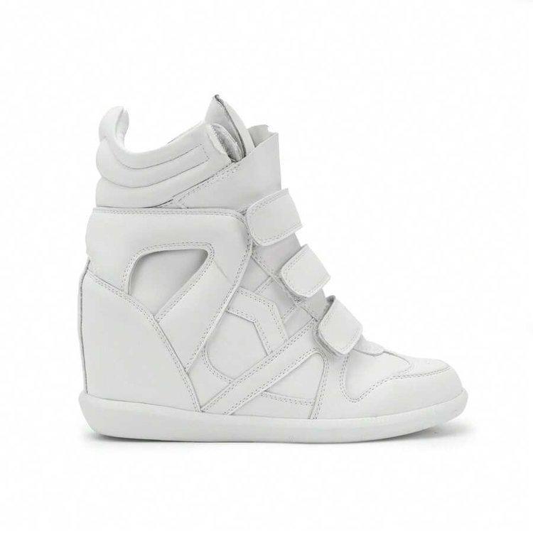 Dámske členkové čižmy z pravej kože 8CM skrytý podpätok Dámske platformové tenisky Módny farebný patchwork dizajn Dámske topánky 36 white
