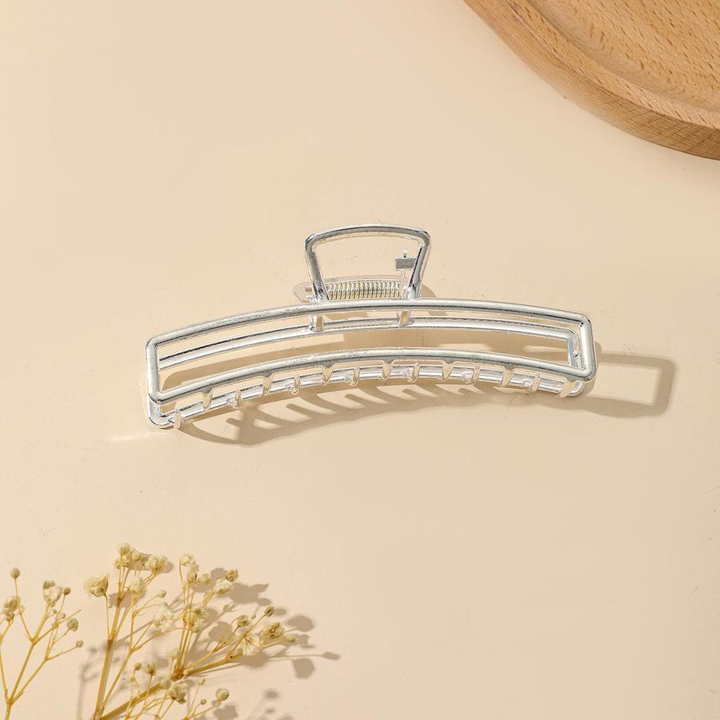 Korean Style Elegant Metal Hair Claw Clip for Women - Shark Claw Design