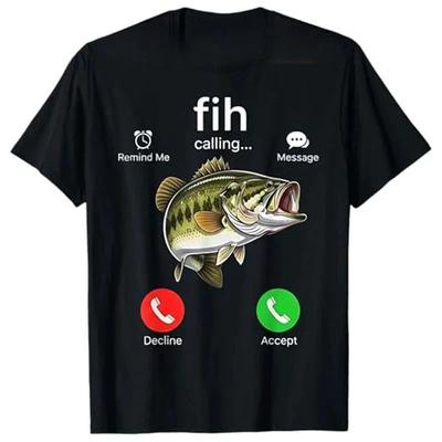 Fih Anruf Lustiges Fisch-Themen-Meme für eingehende Anrufe T-Shirt Urkomischer Fischer-Humor Grafik-Tees & Geschenke Angeln Unisex