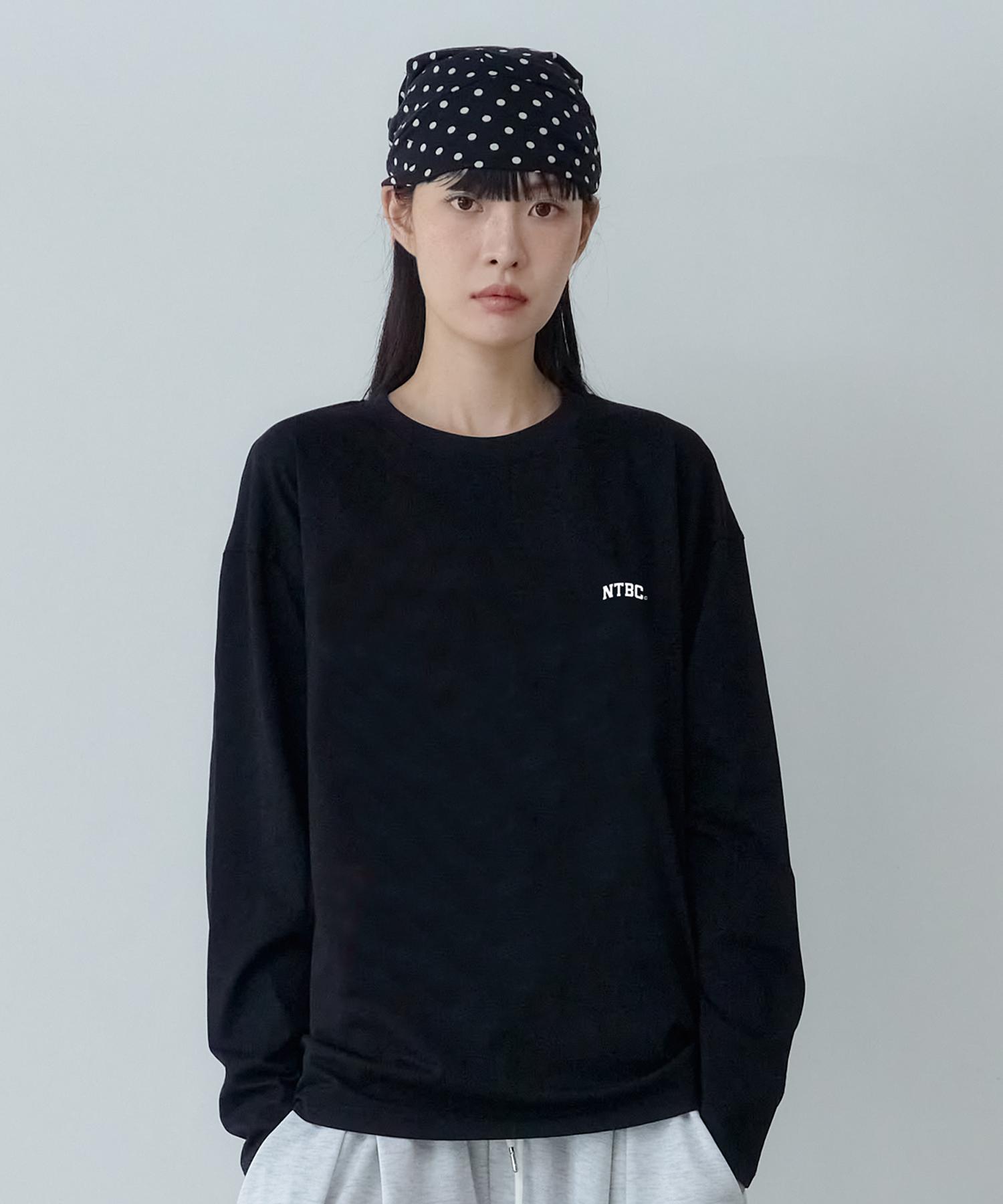 Ntbc Small Logo Basic Long Sleeve T-Shirt (Black) Black/M