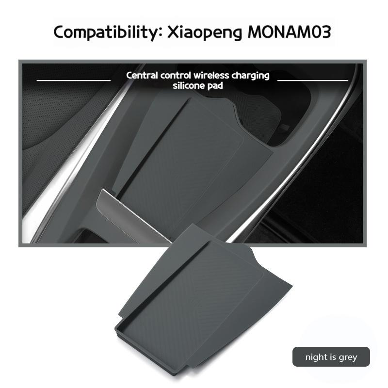 Geeignet für 24-25 Xiaopeng MONA M03 kabelloses Laden Silikonpad Auto modifizierte Aufbewahrung Staub- und Rutschfestes Pad Zubehör