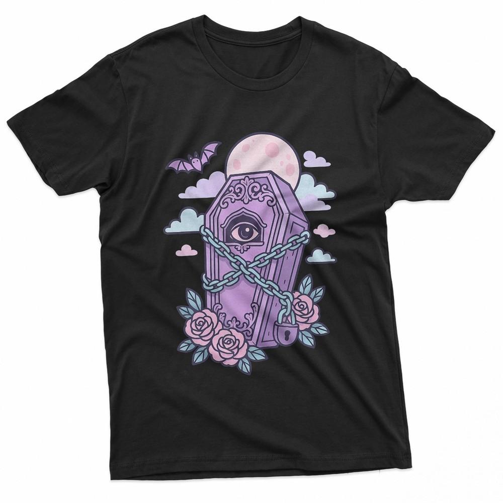 Pastel Gothic Coffin Kawaii Spooky Halloween Witchy TShirt Unisex T-Shirt M