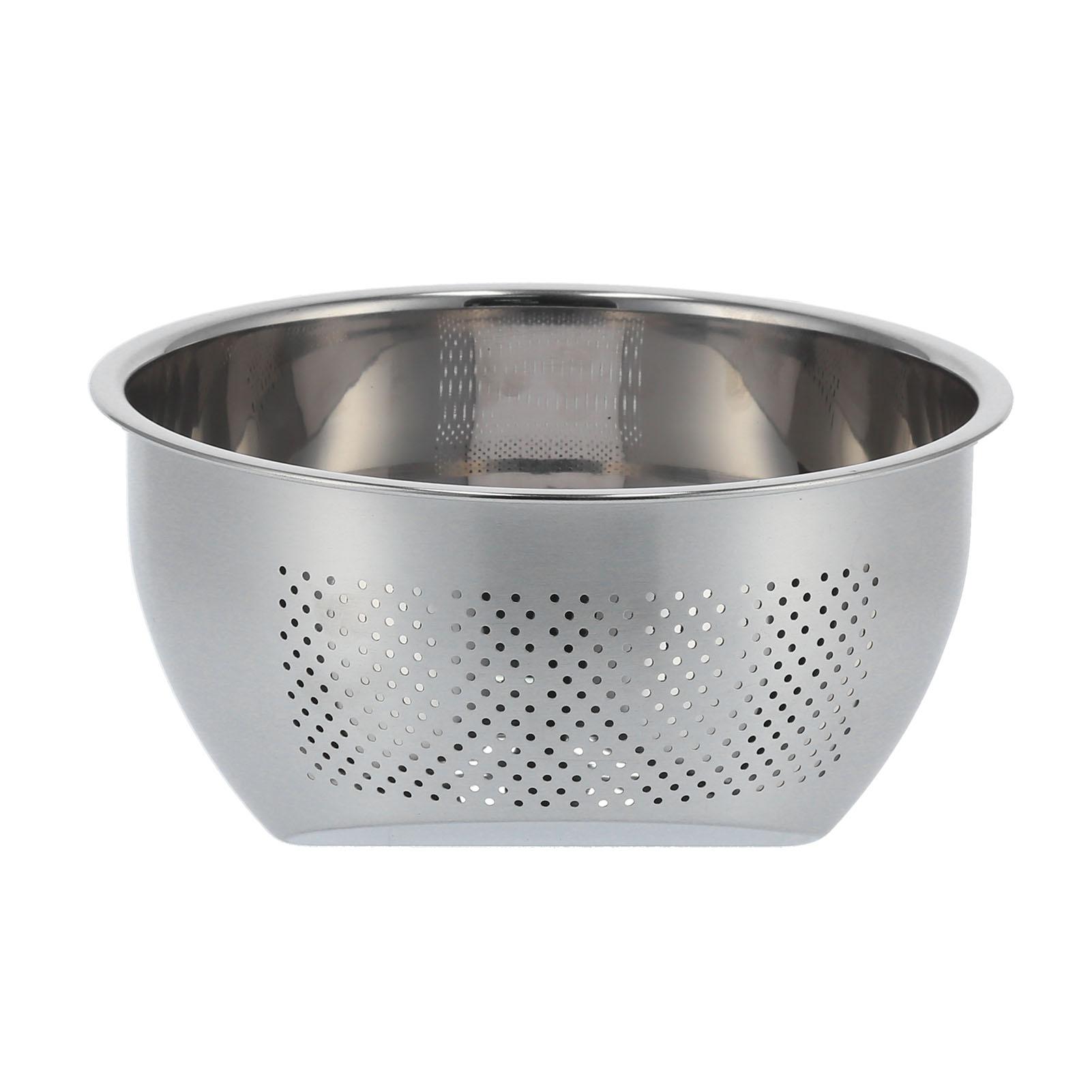 Drain Basket Stainless Steel Rice Sieve Thickened Vegetable Washing Drainer Kitchen Household Rice Basket