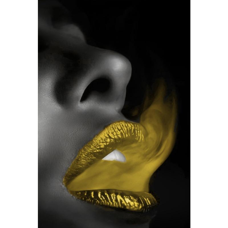 1pc Black Women and Red Lip Poster African Women Portrait Canvas Prints Wall Art Pictures For Living Room Artwork Pictures
