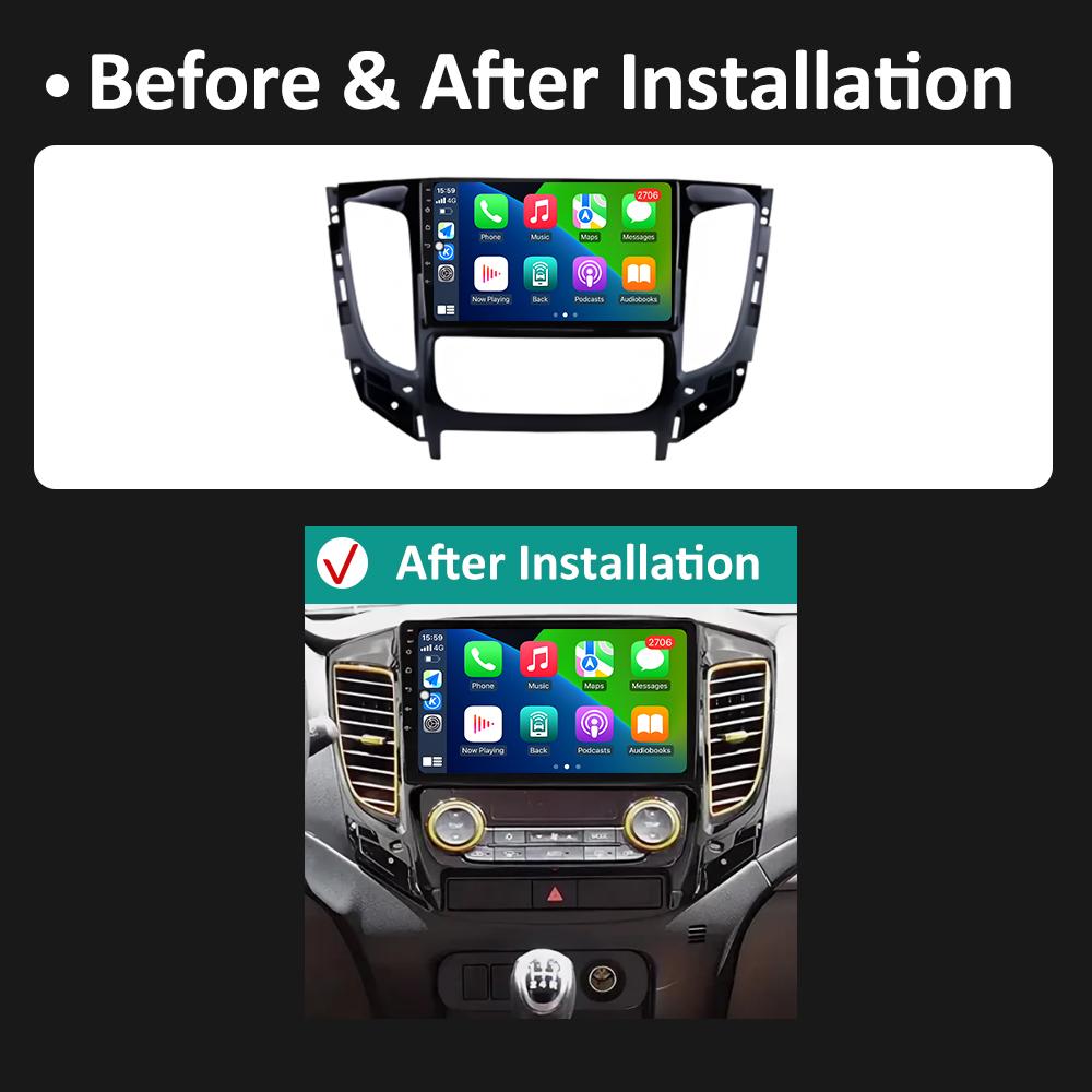 Car Multimedia Video Radio Player For Mitsubishi Pajero Sport 3 L200 5 Triton 3 2015 2016 2017 - 2019 Wireless Carplay Head Unit