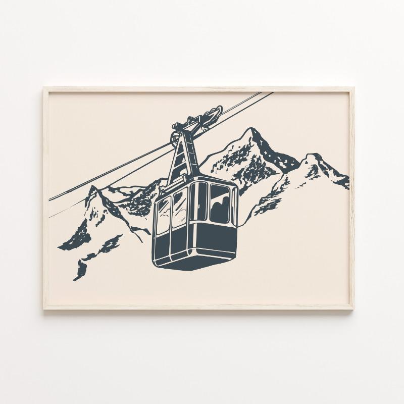 Vintage Ski Après Ski Travel Ski Landscape Winter Sports Art Poster Canvas Painting Wall Prints Picture Living Room Home Decor