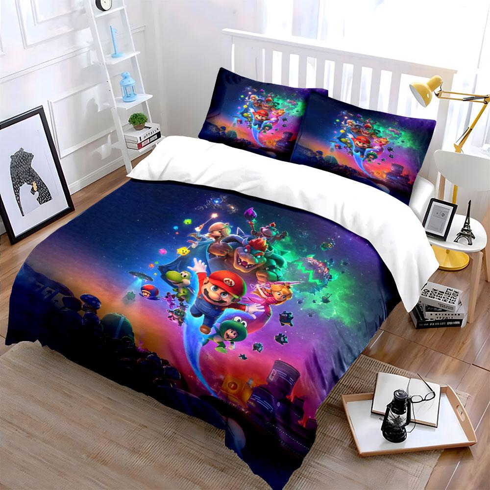 "Colorful Cartoon Game Bedding" Bedding Duvet Cover Set Duvet Cover Pillowcases (1 * Duvet Cover 2 * Pillowcases, without duvet insert)
