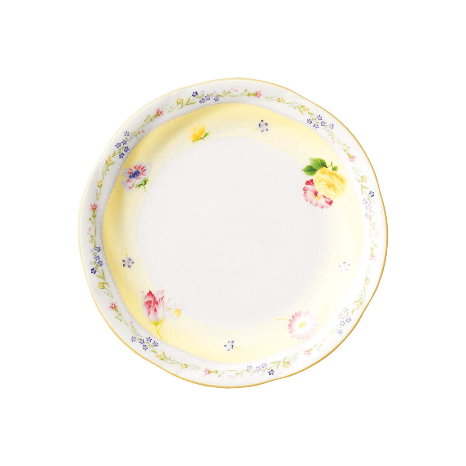 

Noritake Jeune Freres Medium Plate, Yellow, 18.3cm, Microwave Safe, 59315A/4620, Diameter: Approx. 18.3cm, Height: Approx. 1.8cm