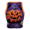 New Halloween tie-dye pumpkin funny women's clothing summer digital printing sleeveless off-the-shoulder short vest women