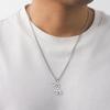 Cazador Coconut Tree Pendant Necklaces for Men Women Jewelry Stainless Steel Letter A Neck Chain Necklace Wedding Gift Wholesale
