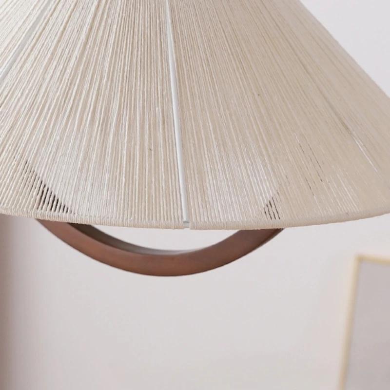Retro Woven LED Chandelier Nordic Creative Lamp Bedroom Dinning Living Room Vintage Modern Long Strip Rope Pendant Lights