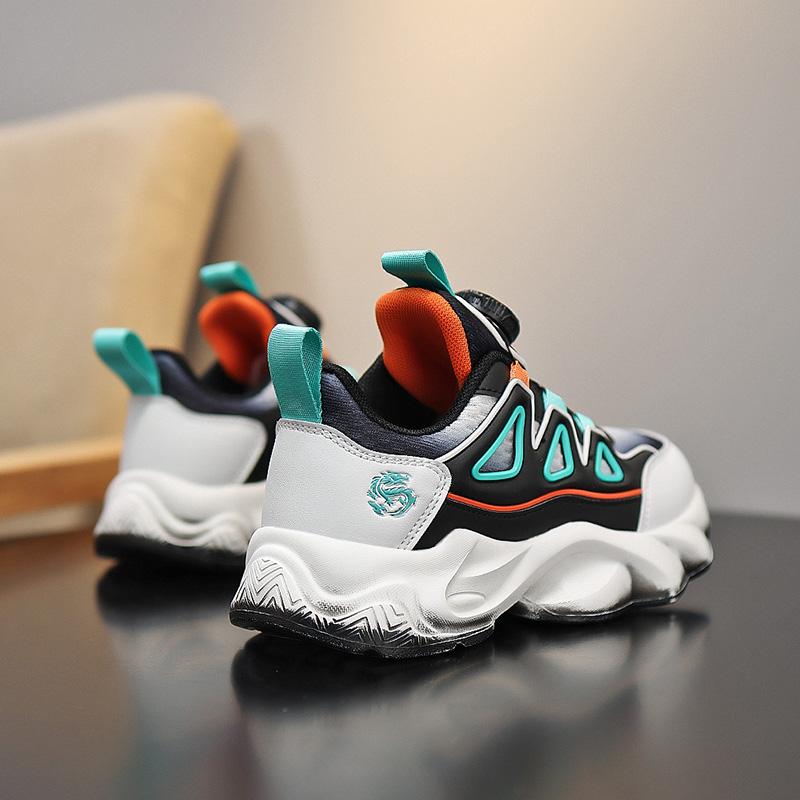 30-41 Children's Plus Size Convenient Fashionable Trendy Thick Soled Casual Sports Shoes Boys' Running Shoes Dad Shoes